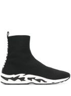 Sandro Paris Flame Sock Sneakers - Black