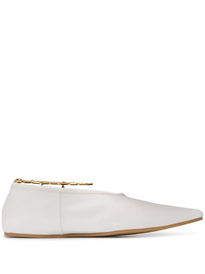 Stella Mccartney Pointed Toe Ballerinas - White