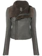 Rick Owens Fitted Biker Jacket - Grey