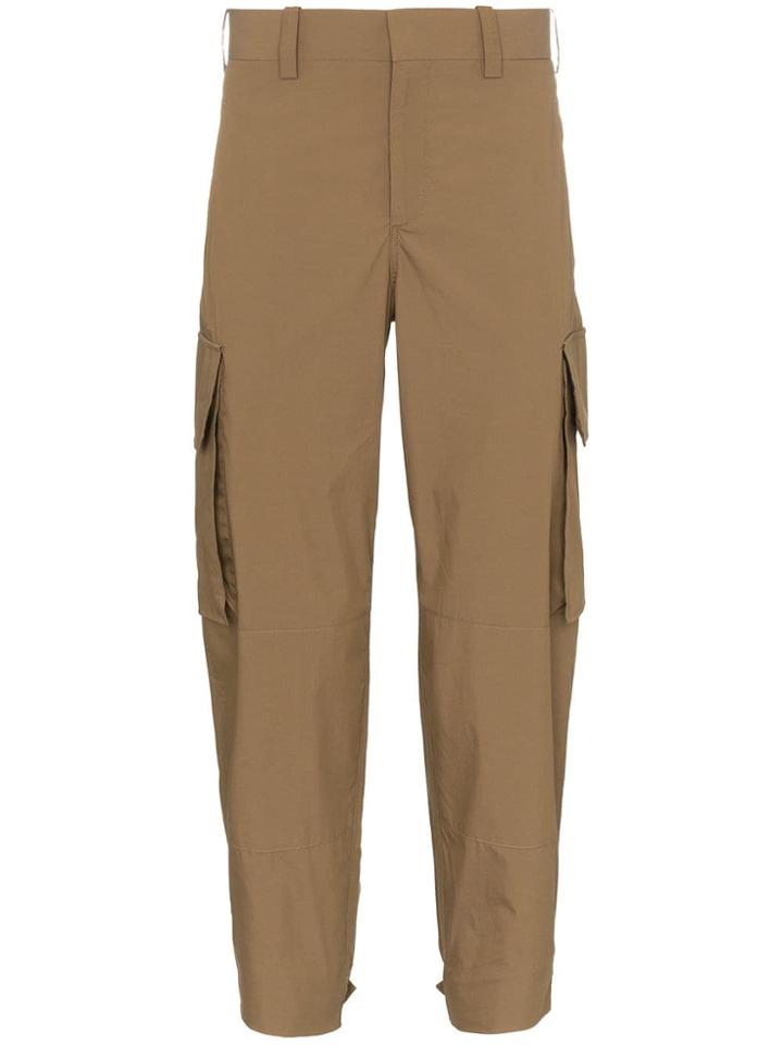 Neil Barrett Khaki Cropped Cargo Trousers - Green