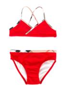 Burberry Kids Haymarket Check Trim Bikini, Girl's, Size: 10 Yrs, Red