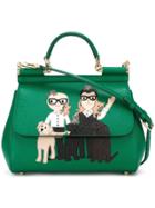 Dolce & Gabbana Designers Patch Sicily Shoulder Bag - Green