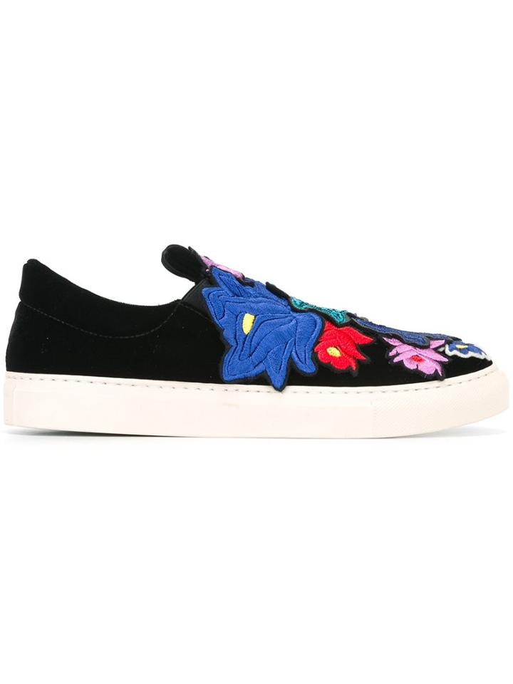 Ports 1961 Floral Embroidered Sneakers