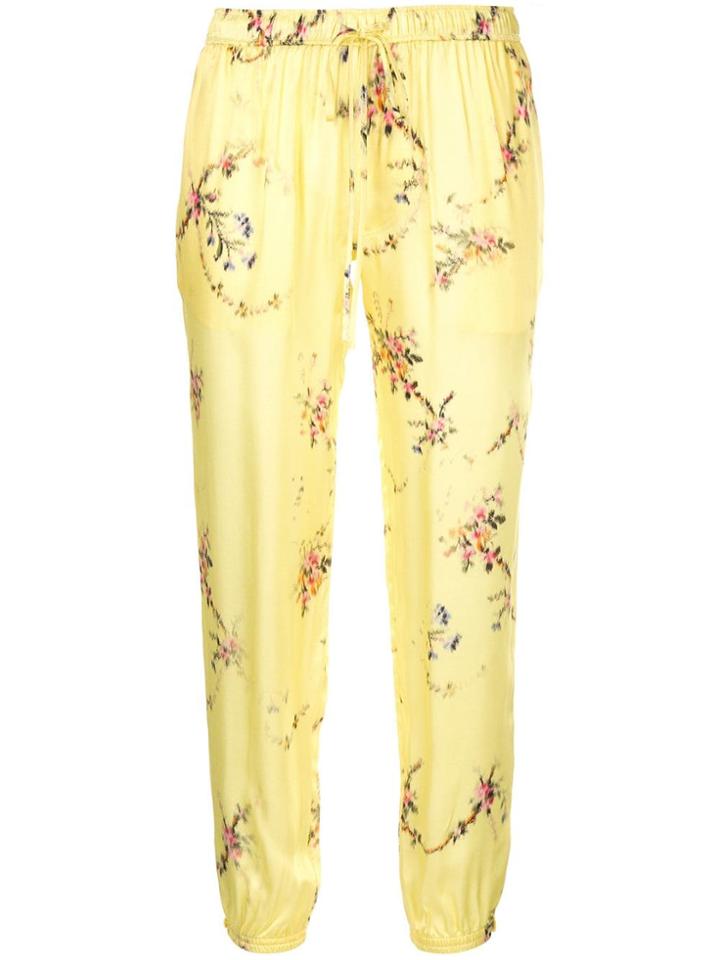 Preen By Thornton Bregazzi Drawstring Floral Print Trousers - Yellow