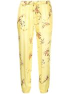 Preen By Thornton Bregazzi Drawstring Floral Print Trousers - Yellow
