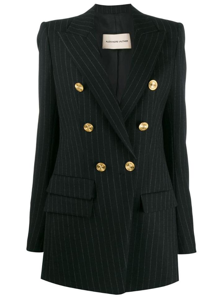 Alexandre Vauthier Pinstripe Blazer - Black
