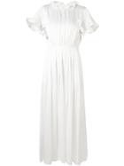 Cynthia Rowley Ruffle Trimmed Long Dress - White