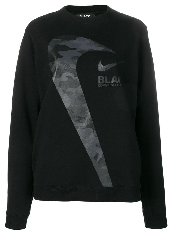 Comme Des Garçons X Nike Camouflage Logo Sweatshirt - Black