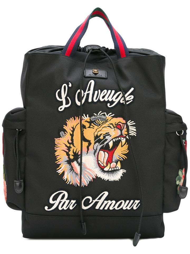 Gucci L'aveugle Par Amour Backpack - Black