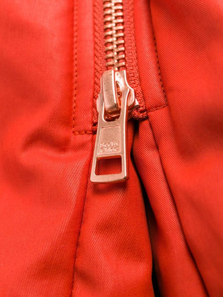 See By Chloé Quilted Double Zip Jacket - Orange