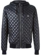 Dolce & Gabbana Quilted Jacket, Men's, Size: 46, Blue, Polyamide/polyester/zamak