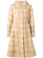 Liska Valencia Long Fur Coat - Neutrals