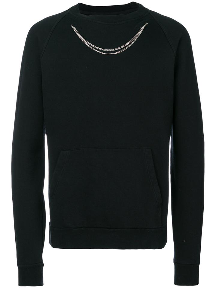 Overcome Chained Trim Sweatshirt - Black
