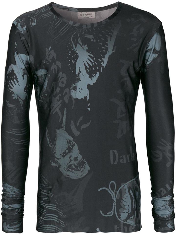 Yohji Yamamoto Printed T-shirt - Blue
