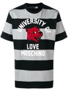 Love Moschino Striped T-shirt - Black