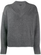 Joseph V-neck Boxy-fit Jumper - Grey