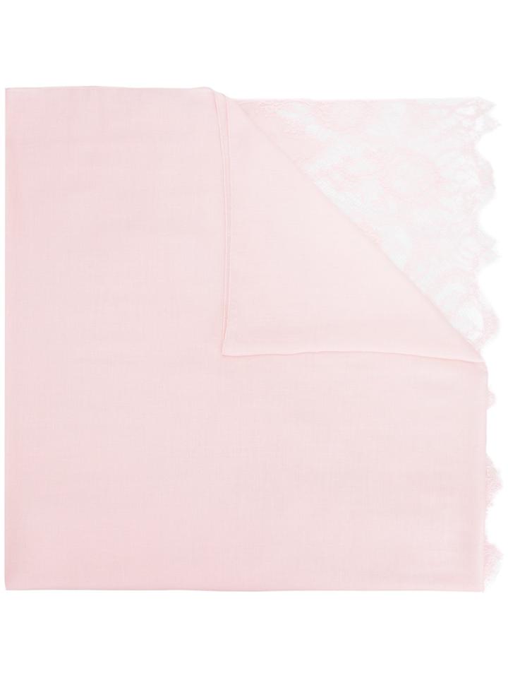 Valentino Valentino Garavani Lace Panel Scarf - Pink & Purple