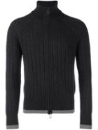 Emporio Armani Ribbed Zip-up Fleece