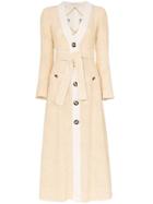 Alessandra Rich Tie-waist Bouclé Dress - Yellow