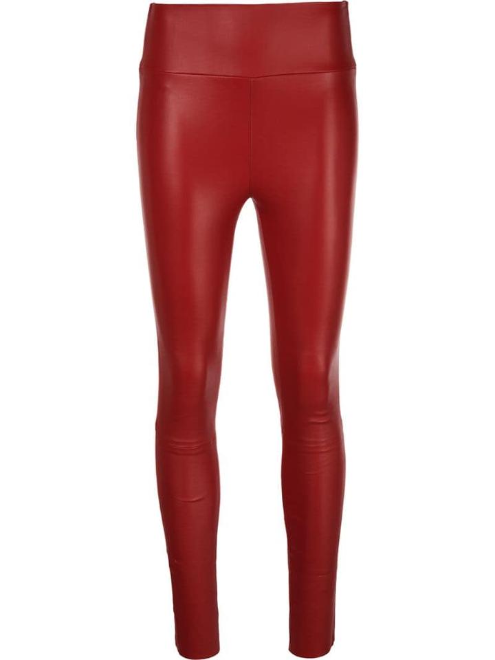 Sprwmn High Waisted Leggings - Red