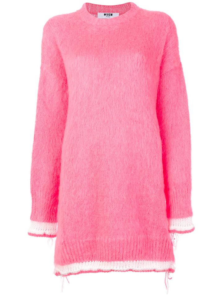 Msgm Jumper Dress - Pink & Purple