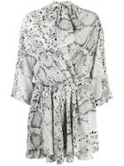 8pm Python Print Mini Dress - White