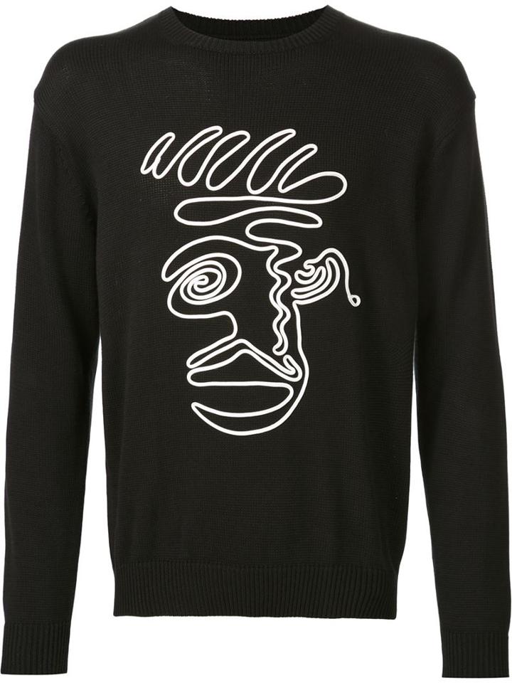 Julien David Appliqué Knitted Jumper