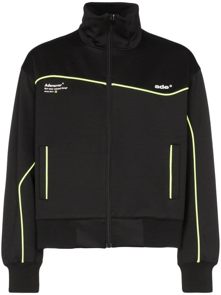 Ader Error High-neck Contrast Trim Boxy Fit Jacket - Black