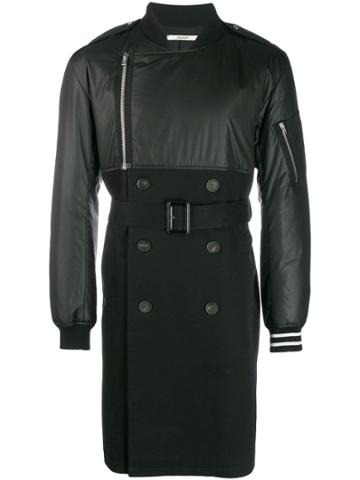 Zilver Bomber Trench Coat - Black