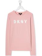 Dkny Kids Logo Print Top - Pink