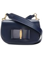 Salvatore Ferragamo - Vara Lux Flap Bag - Women - Calf Leather - One Size, Blue, Calf Leather