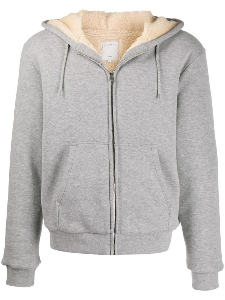Sandro Paris Interior Lined Hoodie - Grey