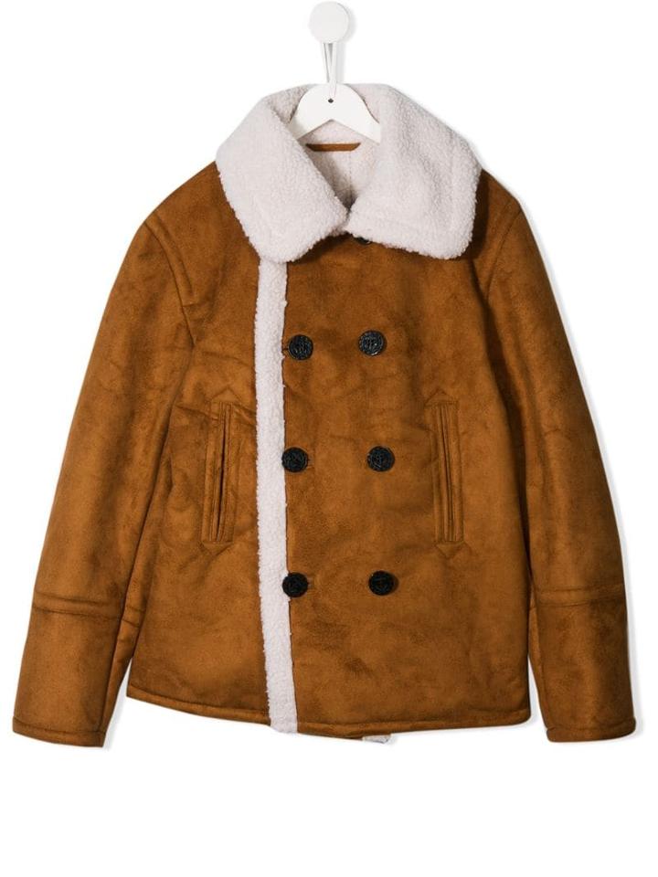 Dsquared2 Kids Teen Shearling Jacket - Brown