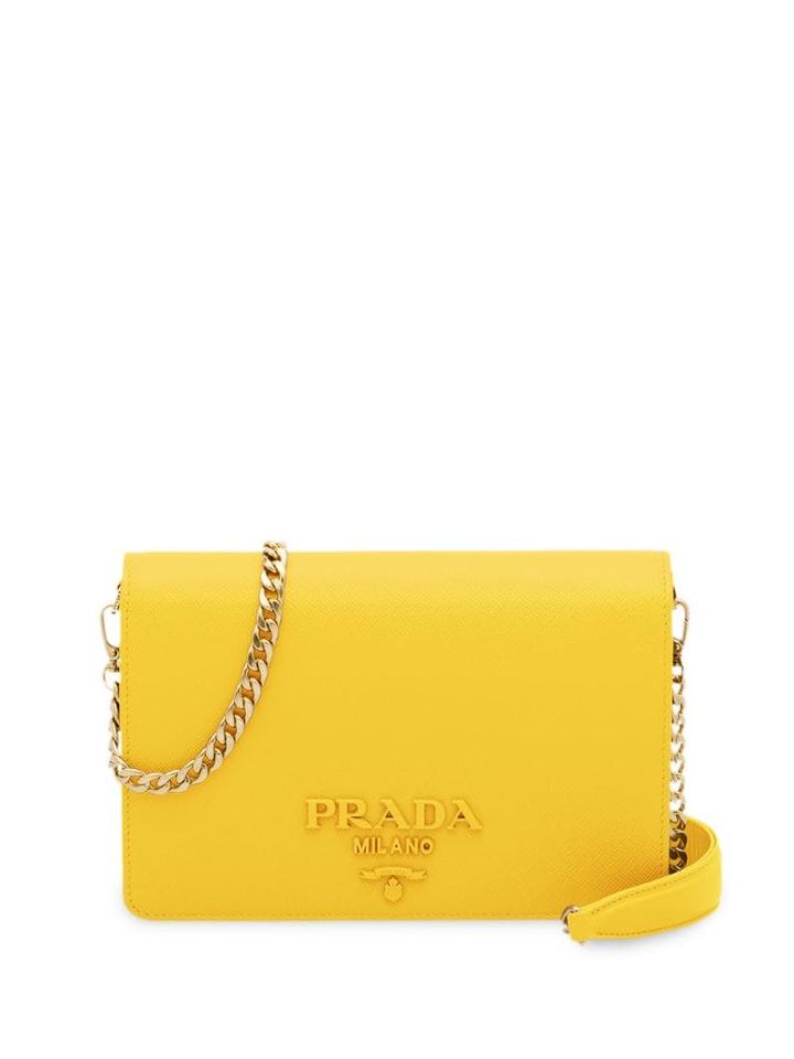 Prada Saffiano Shoulder Bag - Yellow