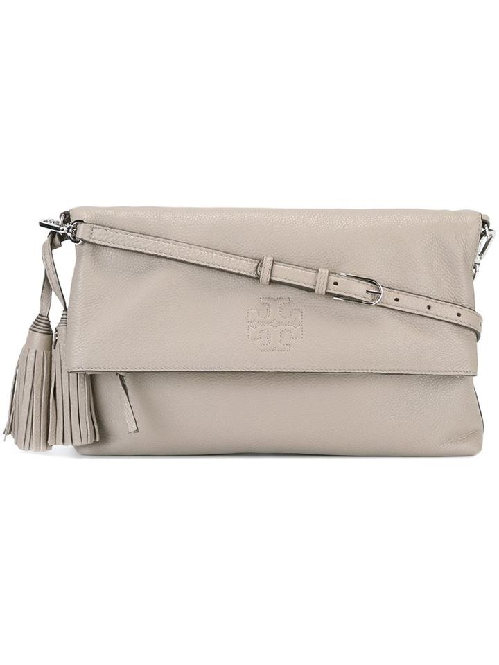 Tory Burch Tassel Detail Crossbody Bag, Women's, Grey, Leather