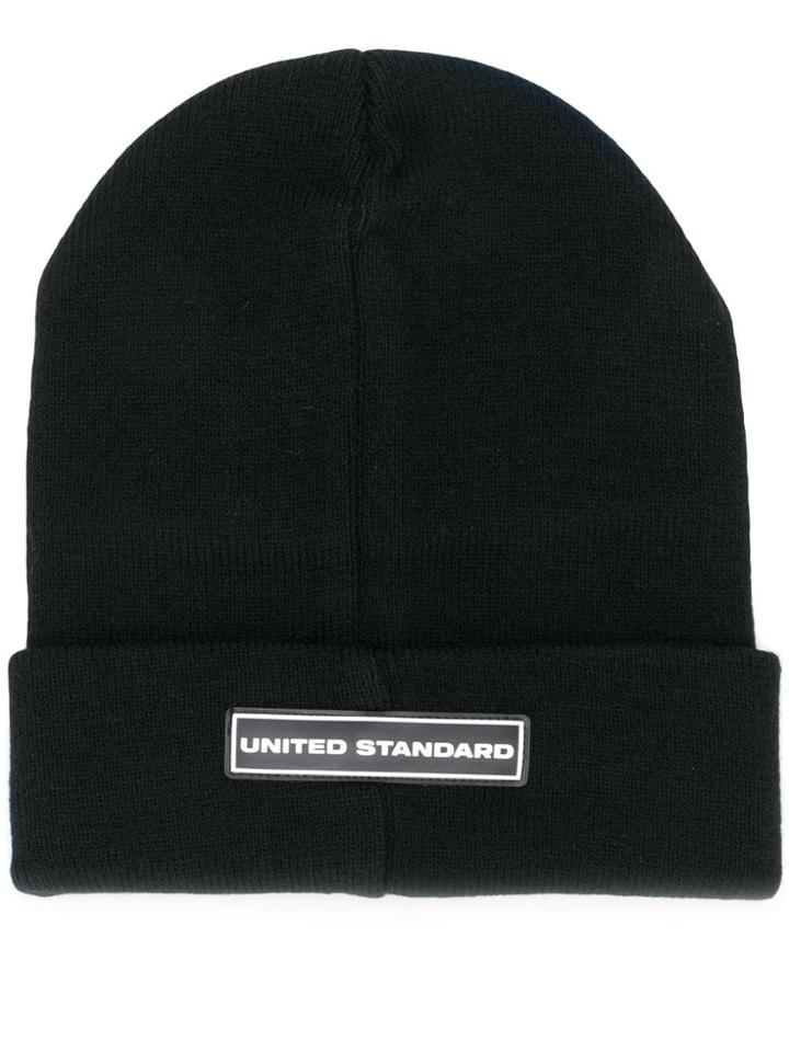 United Standard Logo Patch Beanie Hat - Black
