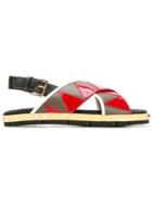 Marni Zigzag Fussbett Sandals - Multicolour
