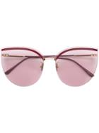 Bottega Veneta Eyewear Cat Eye Sunglasses - Pink