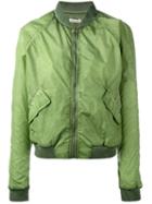 Tomas Maier Classic Bomber Jacket, Women's, Size: 36, Green, Polyamide