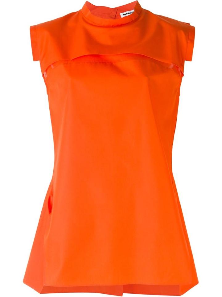 Jil Sander Cut-out Detail A-line Top