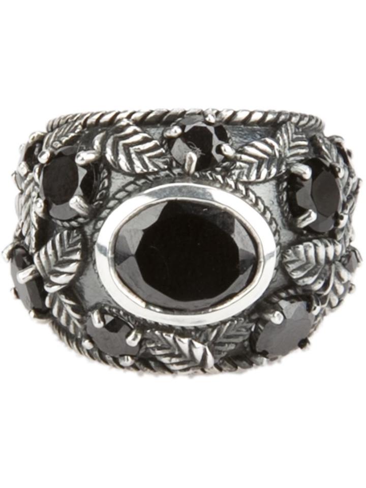 Ugo Cacciatori Embellished Ring, Women's, Metallic, Silver