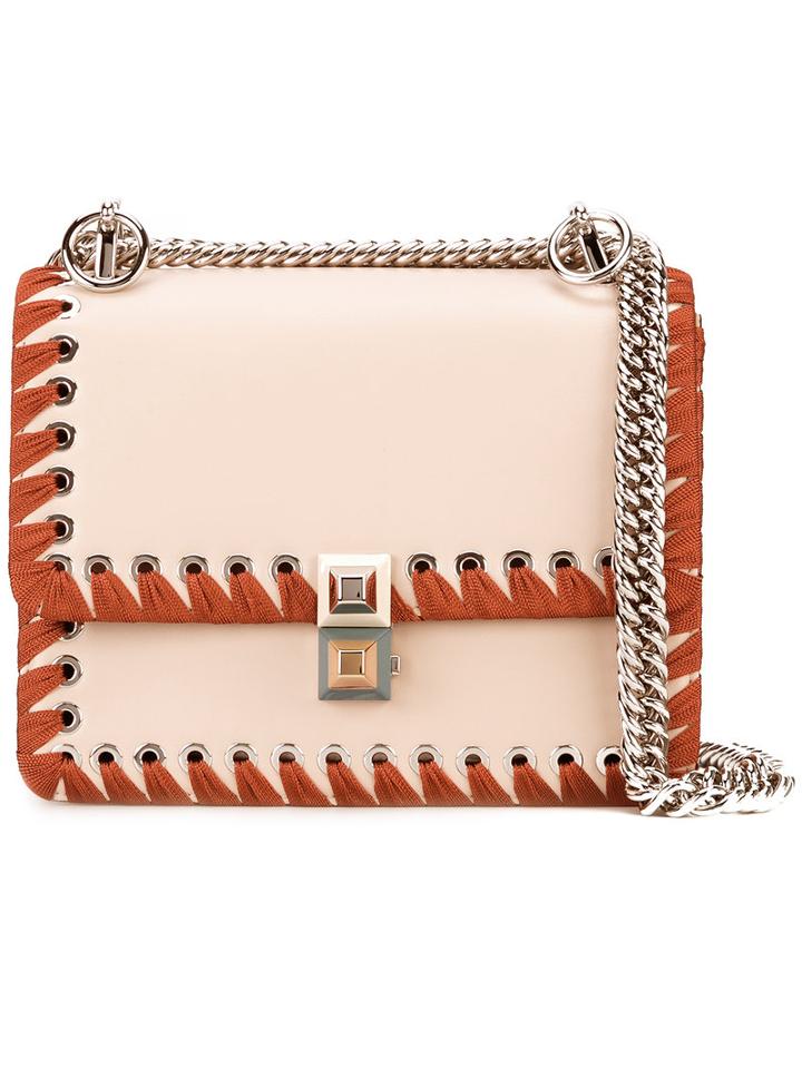 Fendi - Kan I Cross Body Bag - Women - Calf Leather - One Size, Pink/purple, Calf Leather