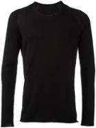Label Under Construction Crew Neck Jumper, Men's, Size: 48, Black, Cotton