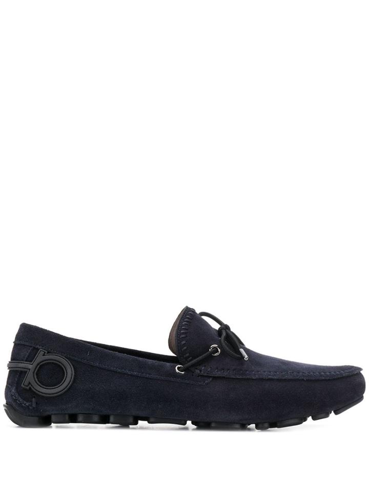 Salvatore Ferragamo Gancini Drive Mocassins - Blue