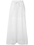 Sacai Wide-leg Trousers, Women's, Size: 3, White, Cotton