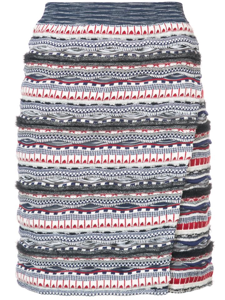 Carven High Waisted Knit Skirt - Multicolour