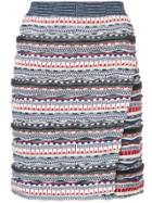 Carven High Waisted Knit Skirt - Multicolour