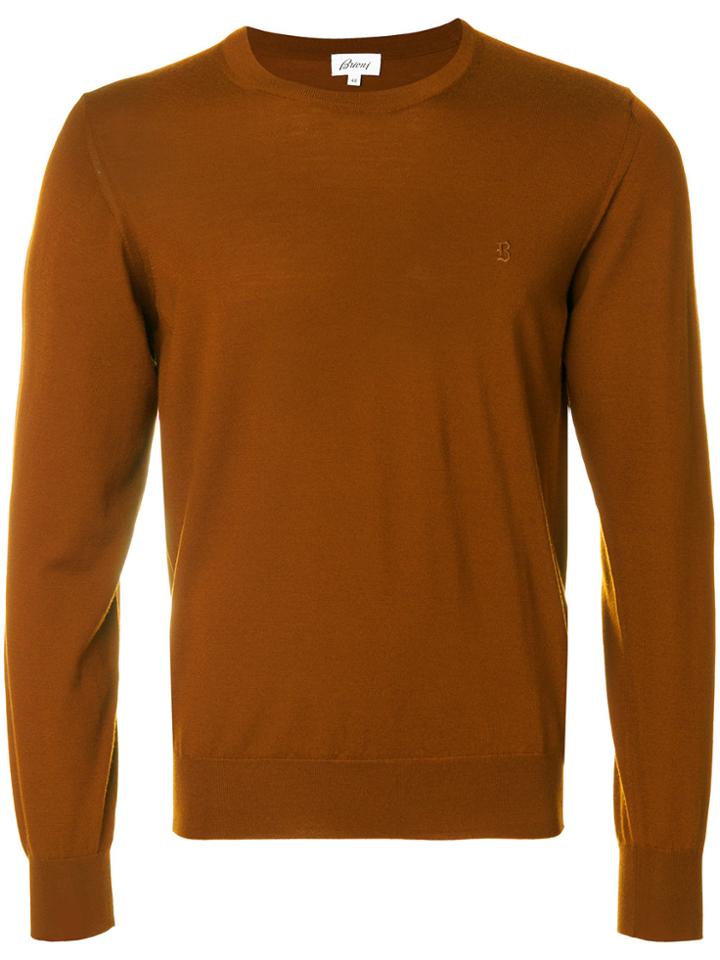 Brioni Crew Neck Jumper - Brown