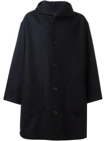 Cini Hooded Coat, Men's, Blue, Wool