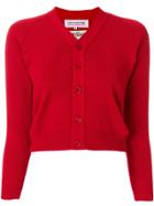 Comme Des Garçons Girl Cropped Fitted Cardigan - Red